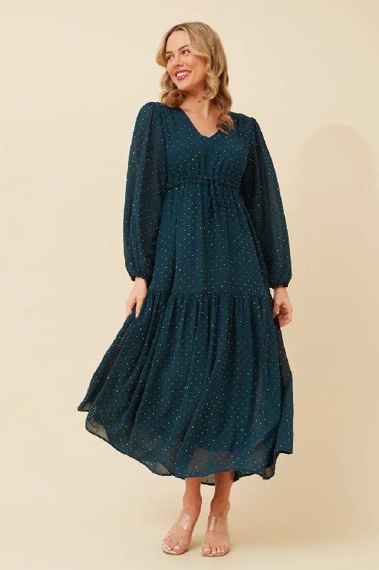 Versatile fashion options for every occasion   CRYSTELLE DIAMANTE MAXI DRESS