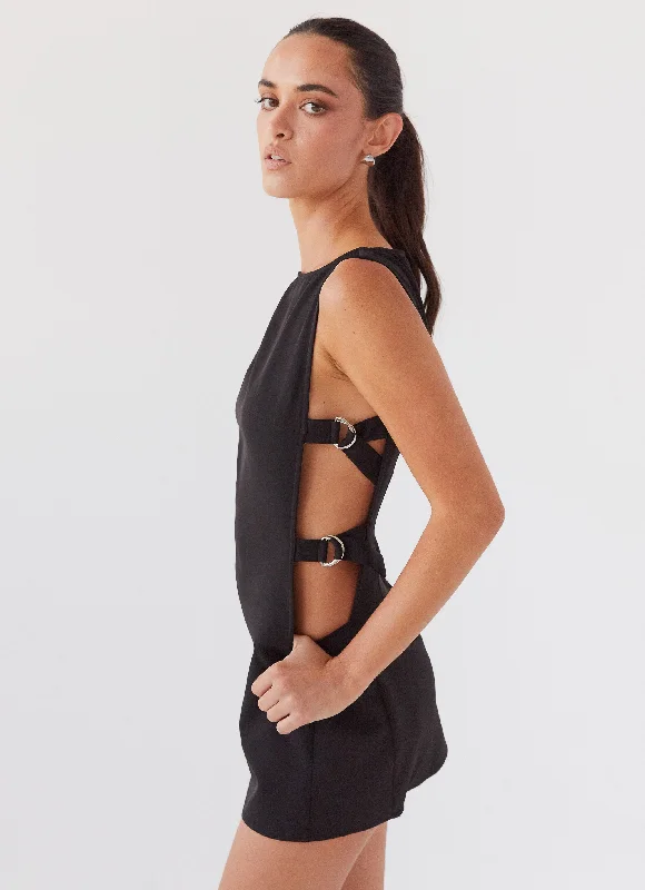 Sustainable fashion for stylish women   Cherish You Buckle Mini Dress - Shadow