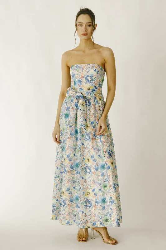 Women’s clothing that fits your personality and style   Multi Floral Large Eyelet Maxi Dress