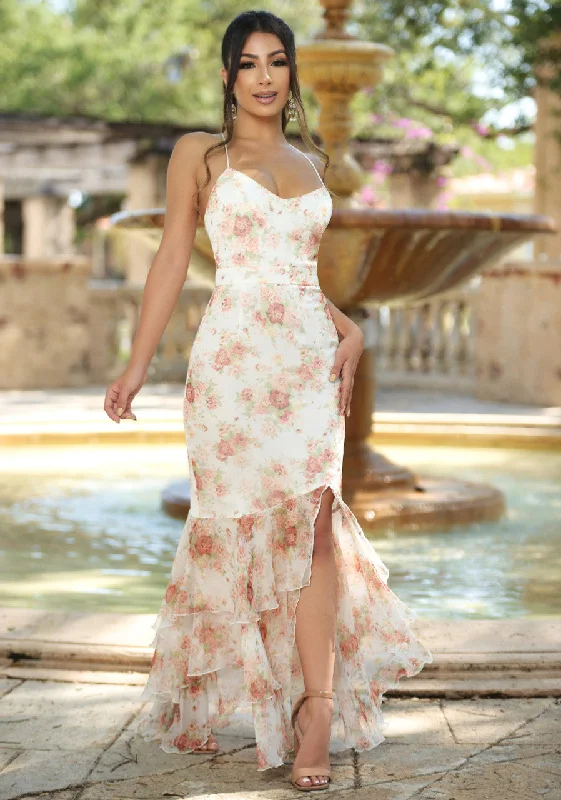 Dress to impress with elegant women’s wear   Greta Maxi Dress - White Floral