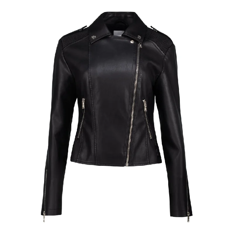 ASHLEY BLACK VEGAN LEATHER BIKER