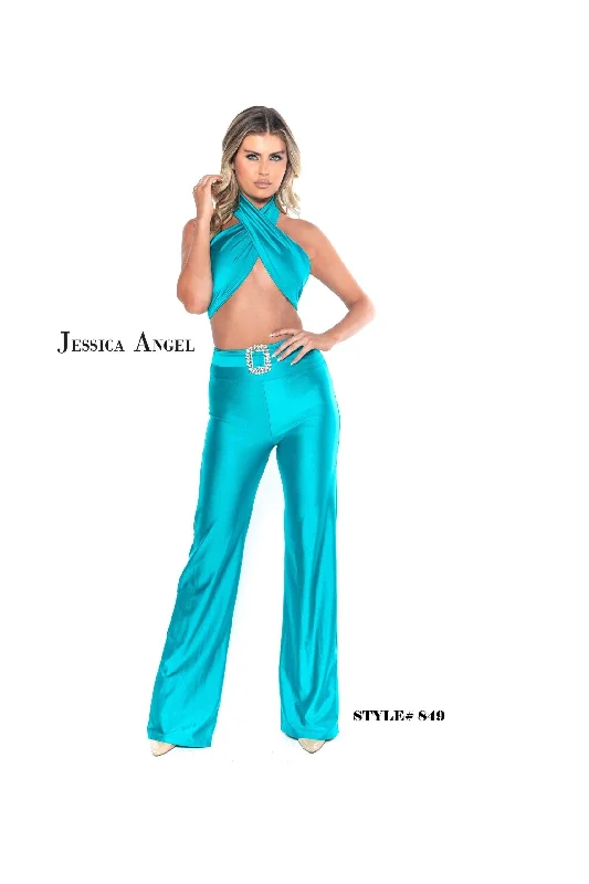 Jessica Angel Two Piece Halter Formal Jumpsuit 849