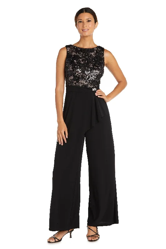 R&M Richards 9054P Formal Sleeveless Petite Jumpsuit