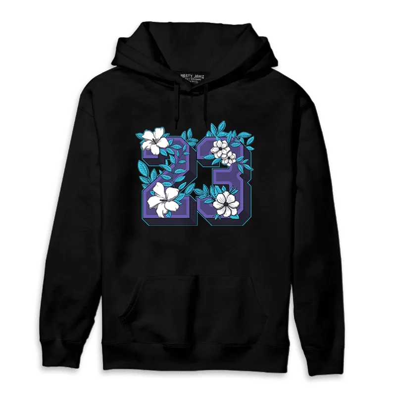 NastyJamz Aqua 6s Hoodie Match 23 Floral