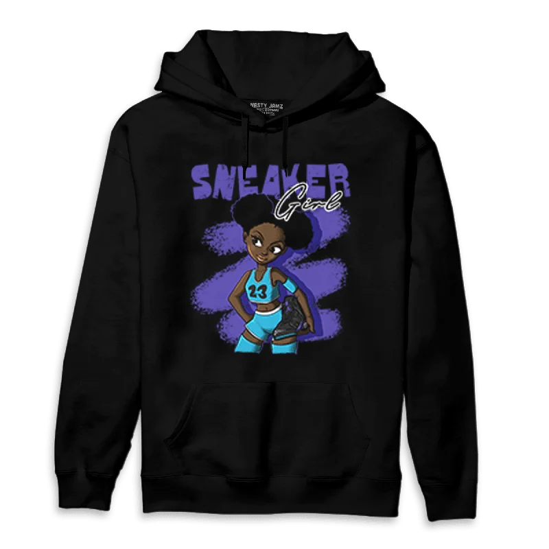 NastyJamz Aqua 6s Hoodie Match Black Sneaker Girl