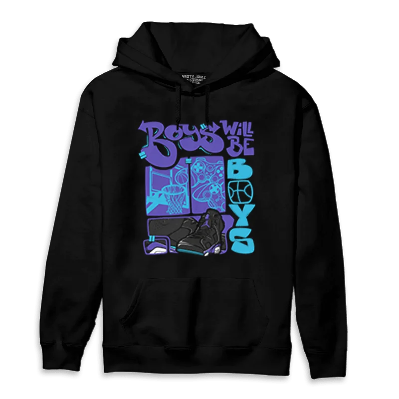 NastyJamz Aqua 6s Hoodie Match Boys Will Be Boys