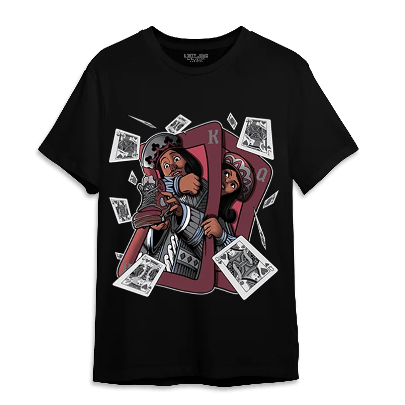 NastyJamz Burgundy 5s T Shirt Match Sneaker Playing Card