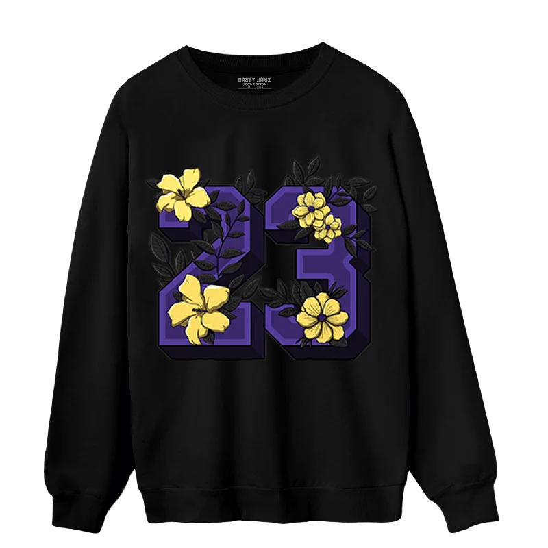 NastyJamz Field Purple 12s Sweatshirt Match 23 Floral