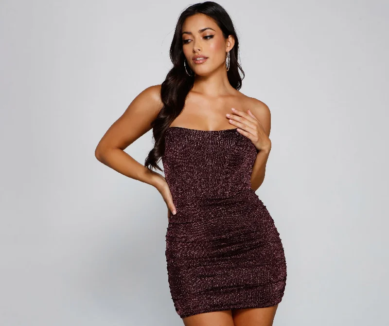 Gorgeous Shimmer Corset Mini Dress