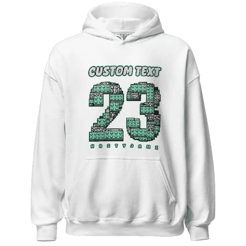 NastyJamz Green Glow 3s Hoodie Match Number 23 Custom Text