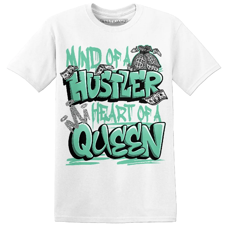 NastyJamz Green Glow 3s T Shirt Match Hustler Heart Queen