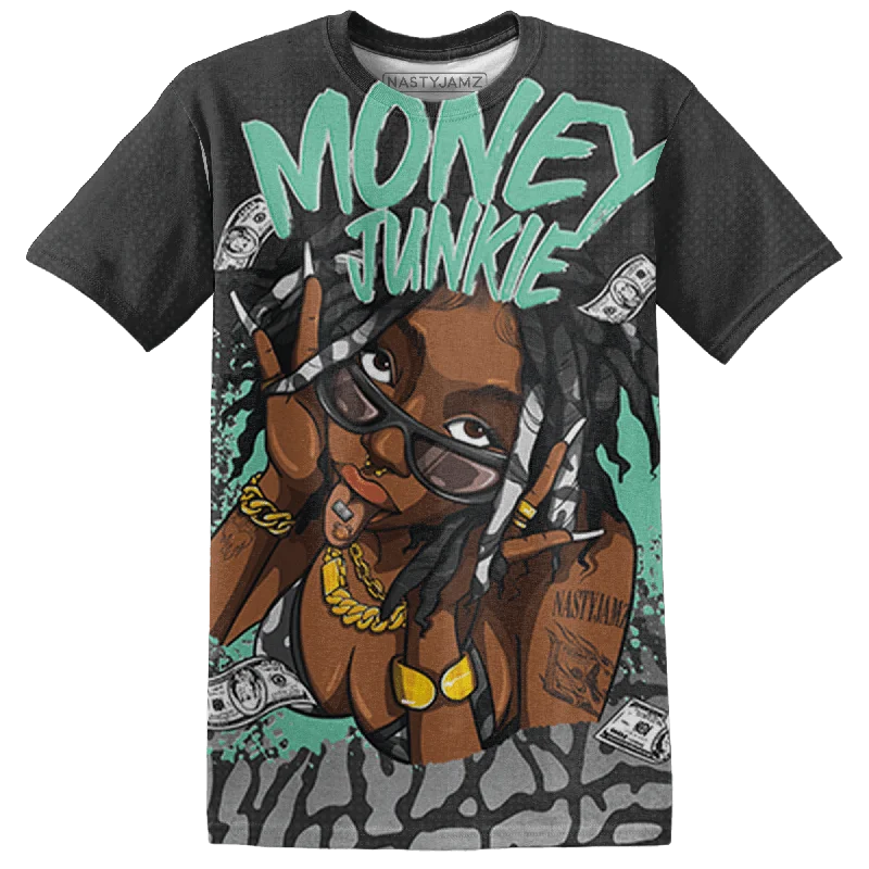 NastyJamz Green Glow 3s T Shirt Match Money Junkie 3D All-Over Print