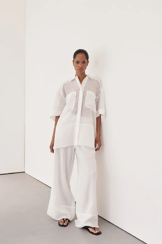 KAI WHITE RAMIE RESORT PANT