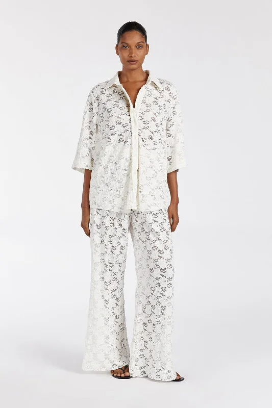 LOULA WHITE LACE PANT