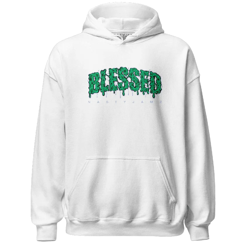 NastyJamz Lucky Green 5s Hoodie Match Blessed Text