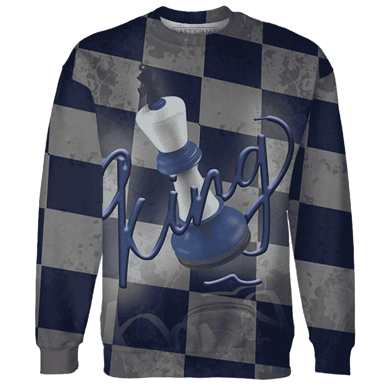 NastyJamz Midnight Navy 5s Sweatshirt Match Black King 3D