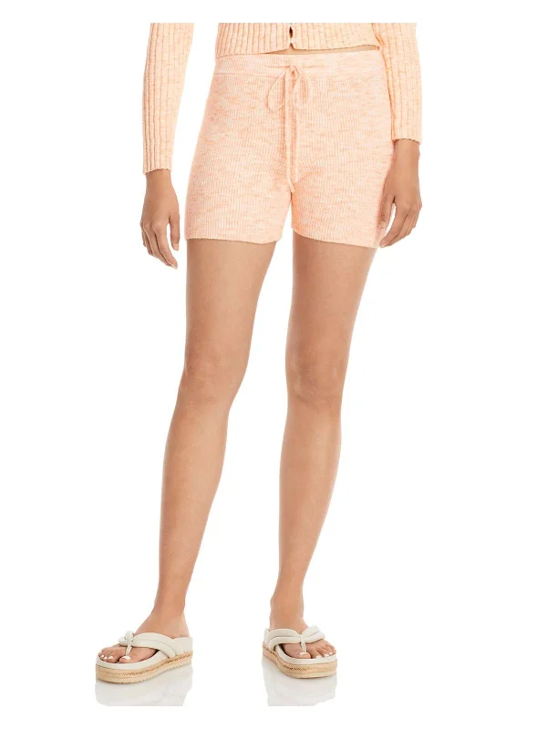 Womens Ribbed Knit Shorts