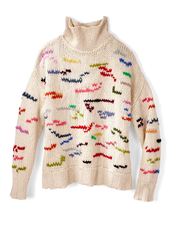 Embroidered Turtleneck