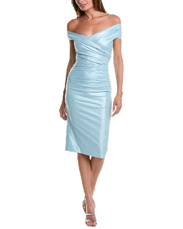 Versatile fashion options for every occasion   Teri Jon by Rickie Freeman Metallic Taffeta Sheath Dress
