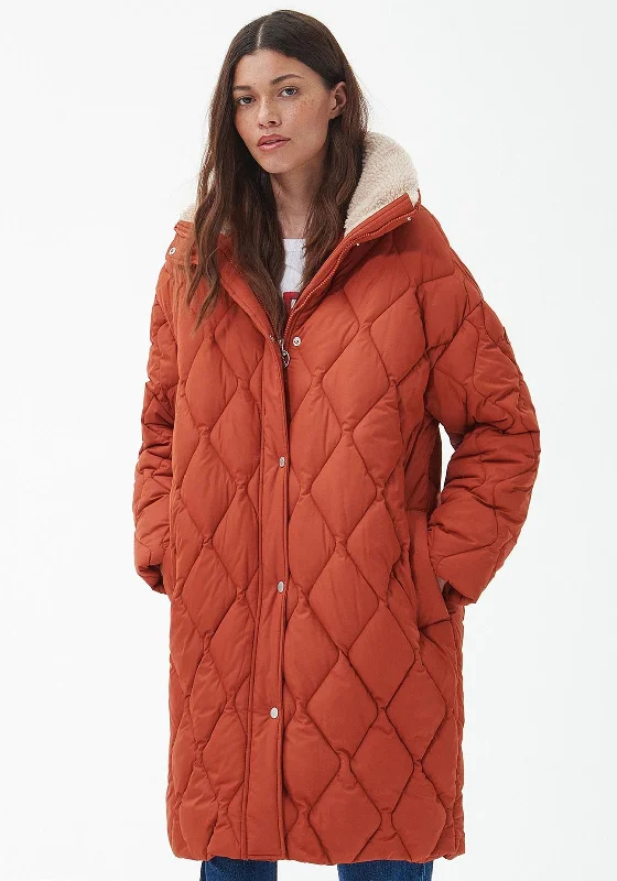 Barbour Womens Samphire Quilted Jacket, Spiced Pumpkin