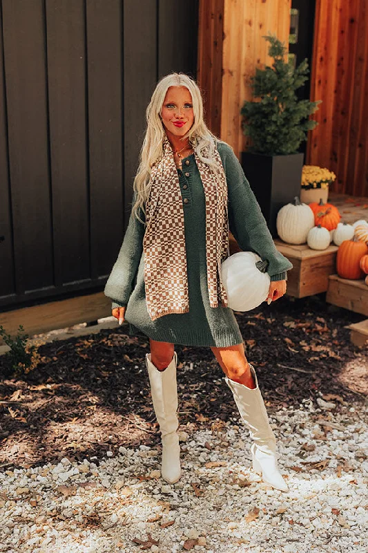 Pumpkin Spice Feels Knit Sweater Dress