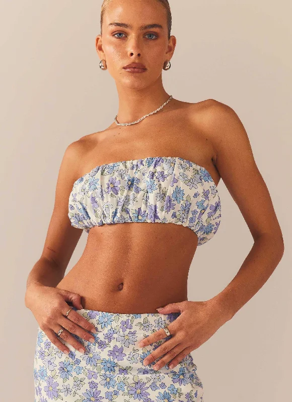 Countryside Picnic Bandeau Top - Daisy Chain