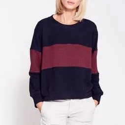 Elevate your style with fashionable women’s clothing   Colourblock Sweater (Midnight/Marsala)