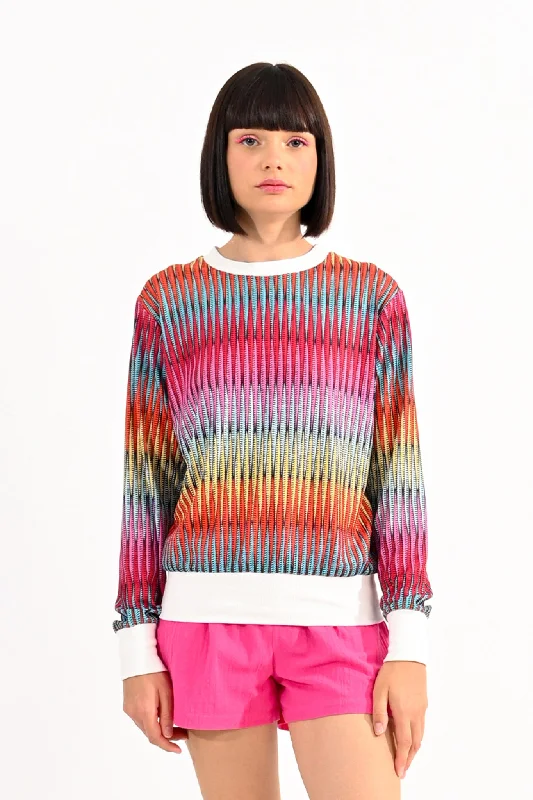 Feminine and fashionable clothing for every wardrobe   Lili Sidonio Multi Coloured Knitted Sweater