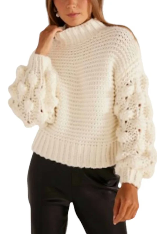Elegant and comfortable women’s fashion wear   Marcy Chunky Sweater In White